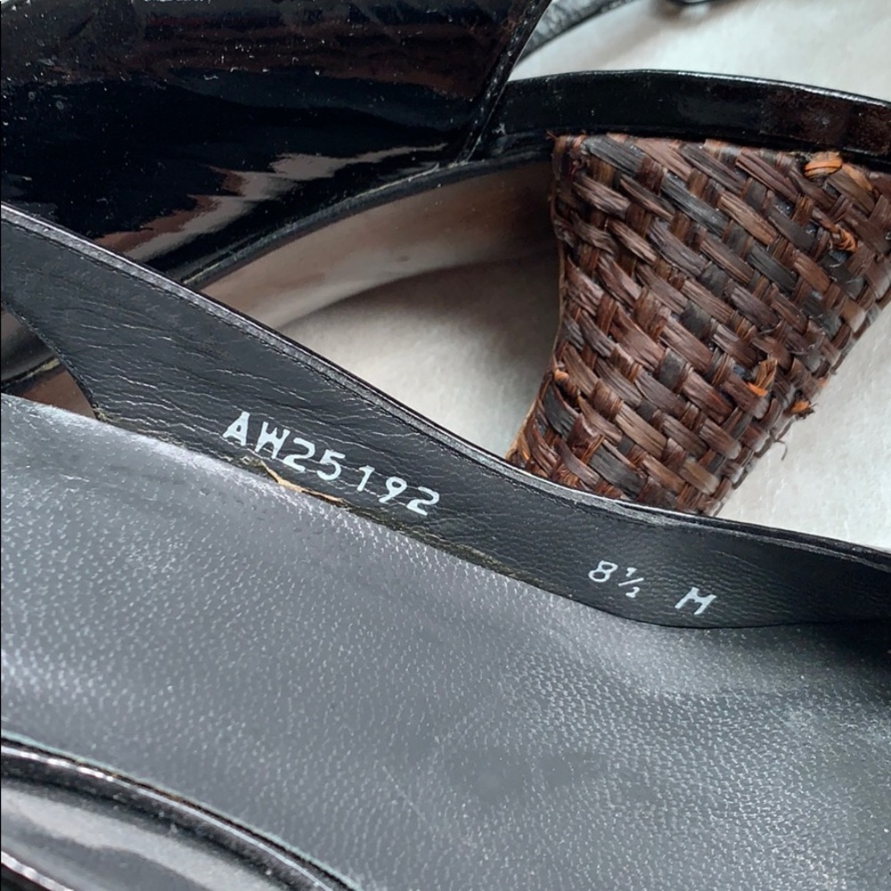 Stuart Weizmann Black Sling Back Sandals - image 8